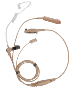 Hytera 3-Wire Earpiece with Acoustic Tube, Microphone and PTT (Beige) accessory for two way radio