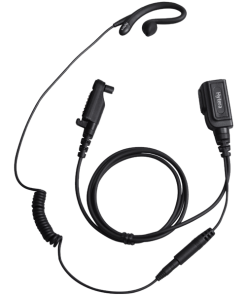 Hytera C-style Earpiece with In-line PTT and Microphone (Black) accessory for two way radio