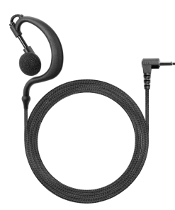 N2W Braided Fiber Cloth Receive Only Ear Hook earpiece 3.5mm 35 inches
