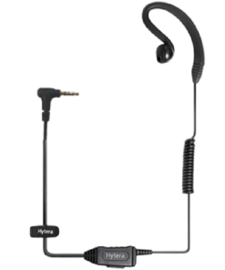 Hytera C-Style Earset with in-line PTT accessory for two way radio