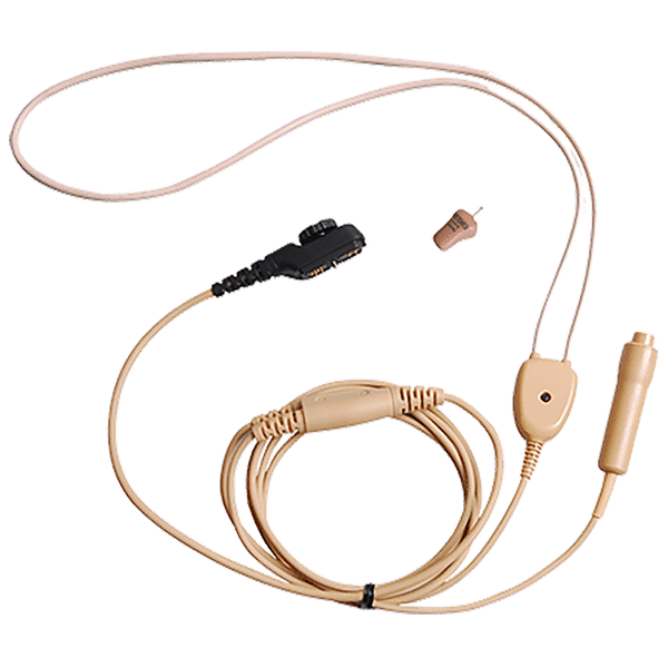 Hytera EWN09 Wireless Earphone, Neck Loop, Microphone and PTT (Beige) Hytera wireless earphone accessory for two way radio