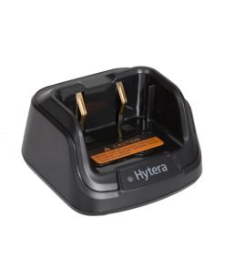 Hytera Single-Unit Charger with Battery-Only Charging Hytera desk top charger dual pocket design (without adapter) accessory for two way radio