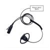 Impact Platinum Series 1-Wire Surveillance Kit for Two-Way Radio with Adjustable D-Shaped Ear Hanger Impact Surveillance Earpiece