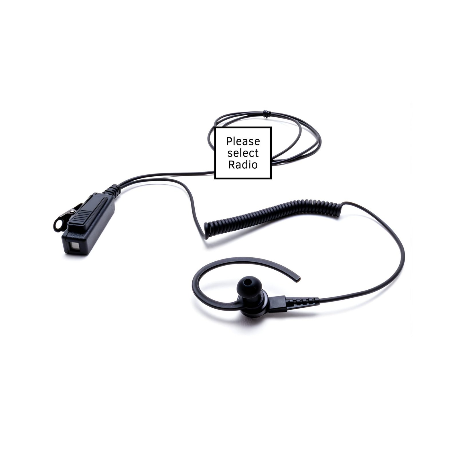 Impact Platinum Series 1-Wire Surveillance Kit for Two-Way Radio with Ear Hook w/ In-Ear Bud Impact Surveillance wire kit