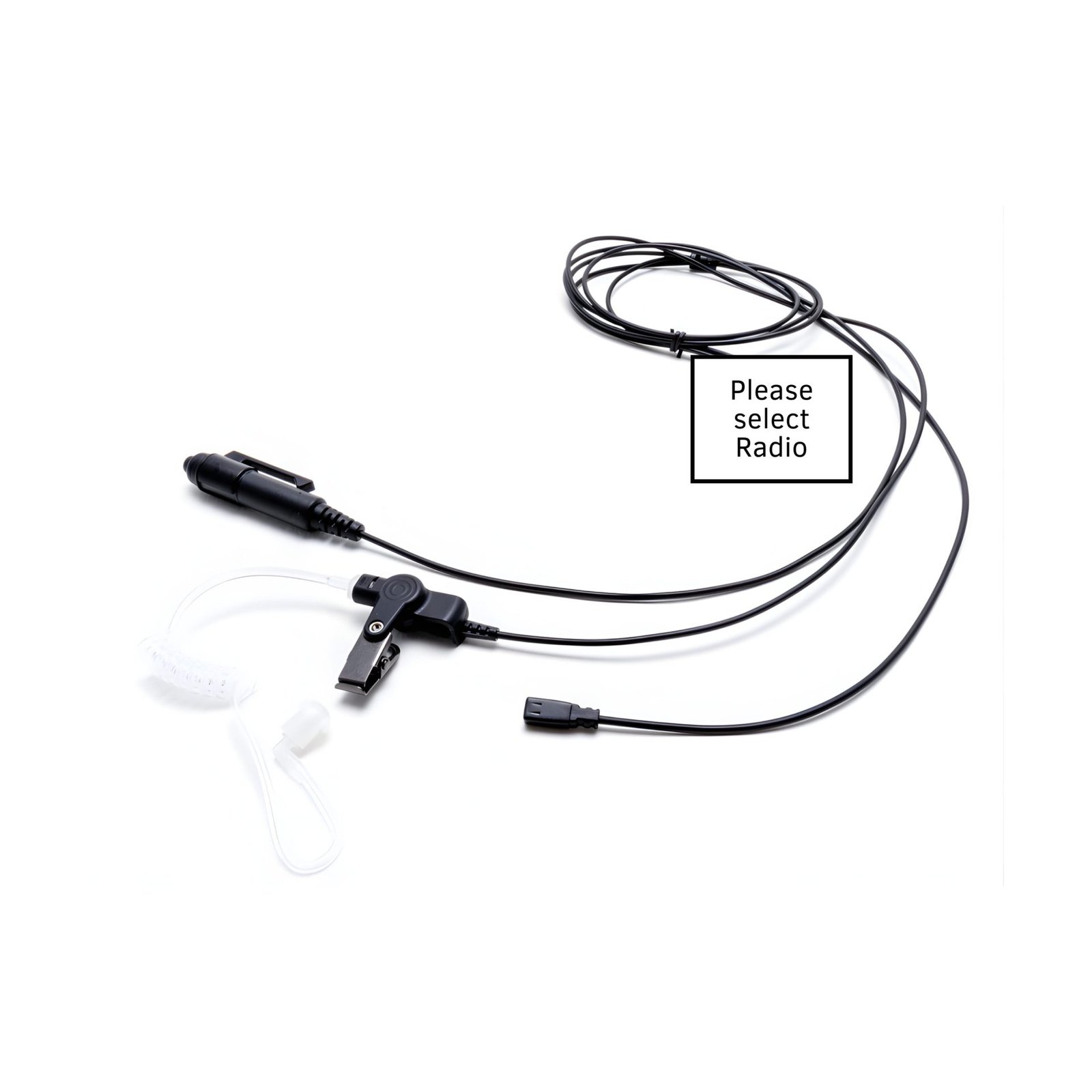 Impact Platinum Series 3-Wire Surveillance Kit with Silent Barrel Push-to-Talk (PTT) and Quick Disconnect Acoustic Tube Impact Surveillance wire kit