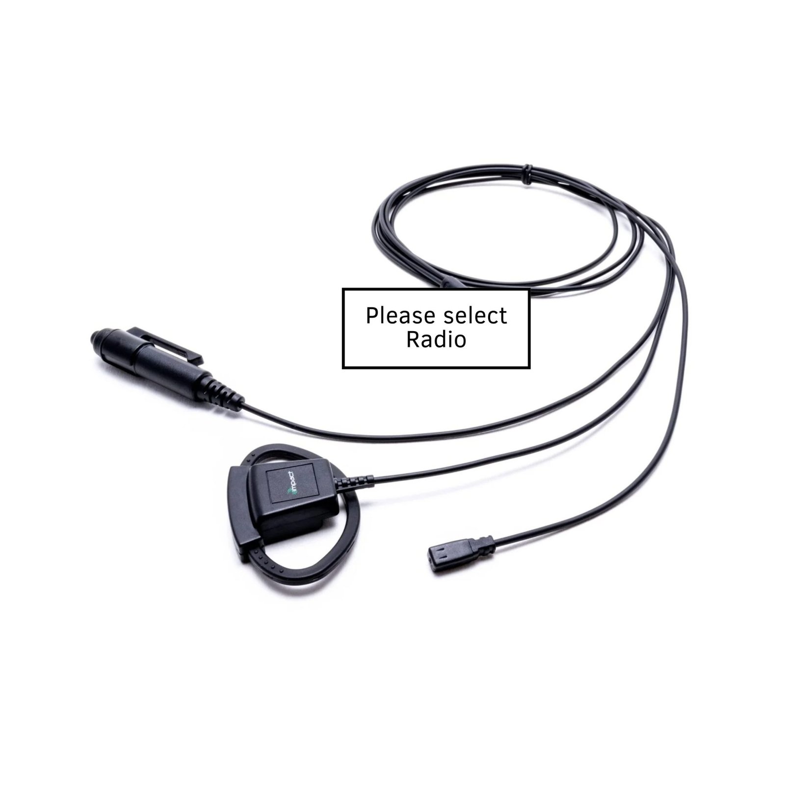 Impact Platinum Series 3-Wire Surveillance Kit with Silent Barrel Push-to-Talk (PTT) and Adjustable D-Shaped Ear Hanger Impact Surveillance wire kit