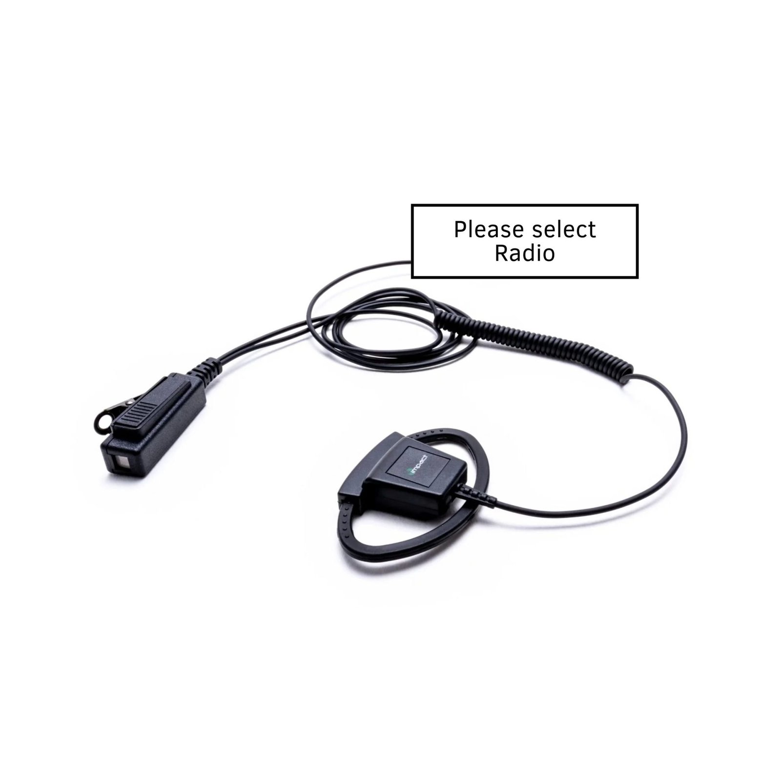 Impact Platinum Series Noise Cancelling 1-Wire Surveillance Kit for Two-Way Radio with Adjustable D-Shaped Ear Hanger Impact surveillance kit