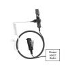 N2W 1 Wire Acoustic Tube Earpiece w/ 2 Lines Uut Bottom of PTT/Mic. Surgical Tubing N2W earpiece