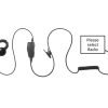 N2W 1 Wire Swivel Retail earpiece Small inline PTTMic. Coiled resin bottom cord