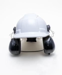 LISTEN ONLY - Heavy Duty, Hard Hat Mounted, Dual Muff Two-Way Radio Headset – Cable Sold Separately