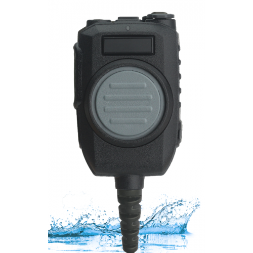 N2W Full Size, Heavy Duty IP67, Active Noise Cancelling Speaker Mic. Grey PTT, 3.5mm earpiece port N2W shoulder microphone accessory for two way radio