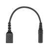 Adaptor Braided Dongle for Acoustic Tube to 3.5mm Adaptor Cable