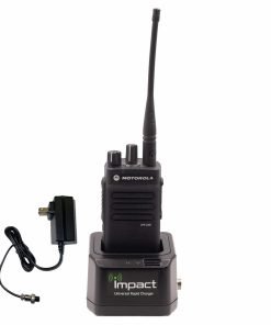 Single Bank Universal Rapid Desktop Battery Charger for Portable Radios