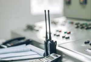 two way radios on desk